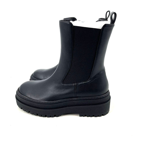 Good American Leather Chelsea Pull On Boot Black Women's 10 NIB GA036V-X - Picture 7 of 8